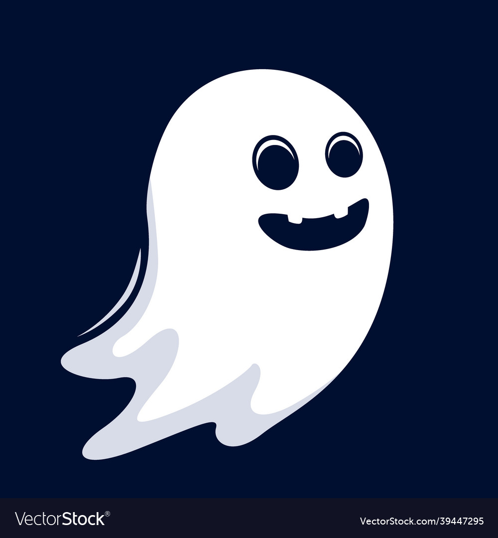 Halloween ghost cartoon Royalty Free Vector Image