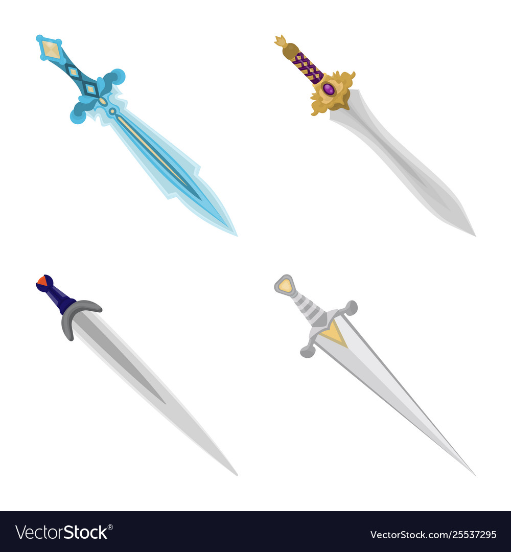 Isolated object sword and dagger symbol set Vector Image Isolated object sword and dagger symbol set