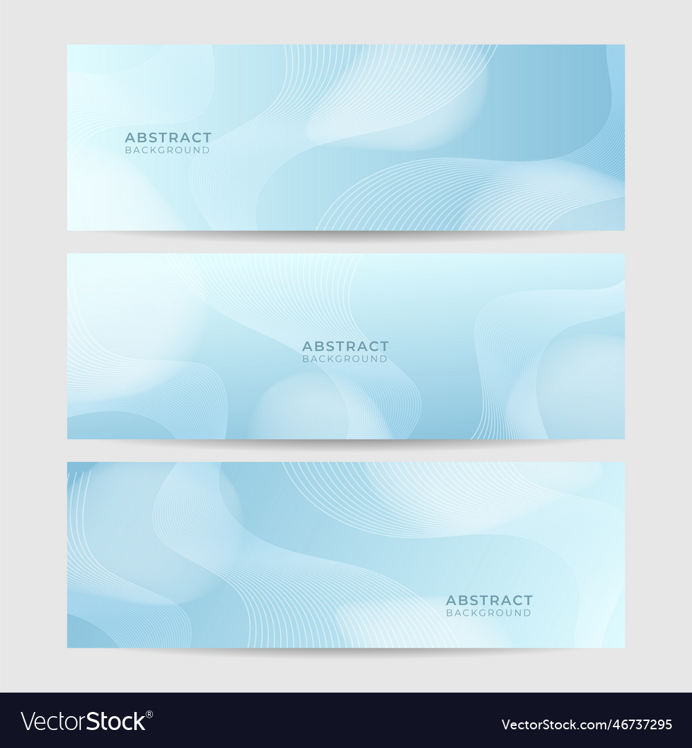 Light blue white abstract modern banner Royalty Free Vector