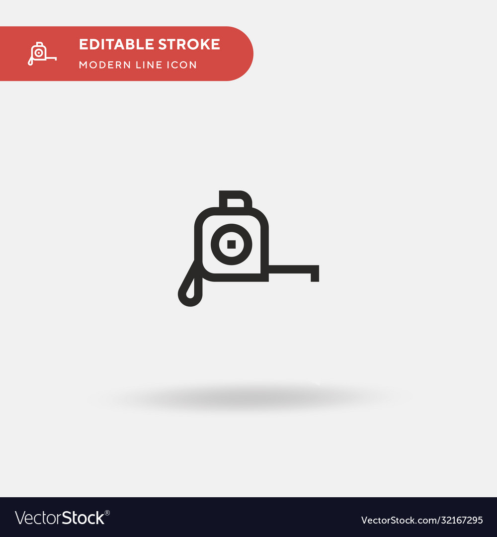 Measuring tape simple icon