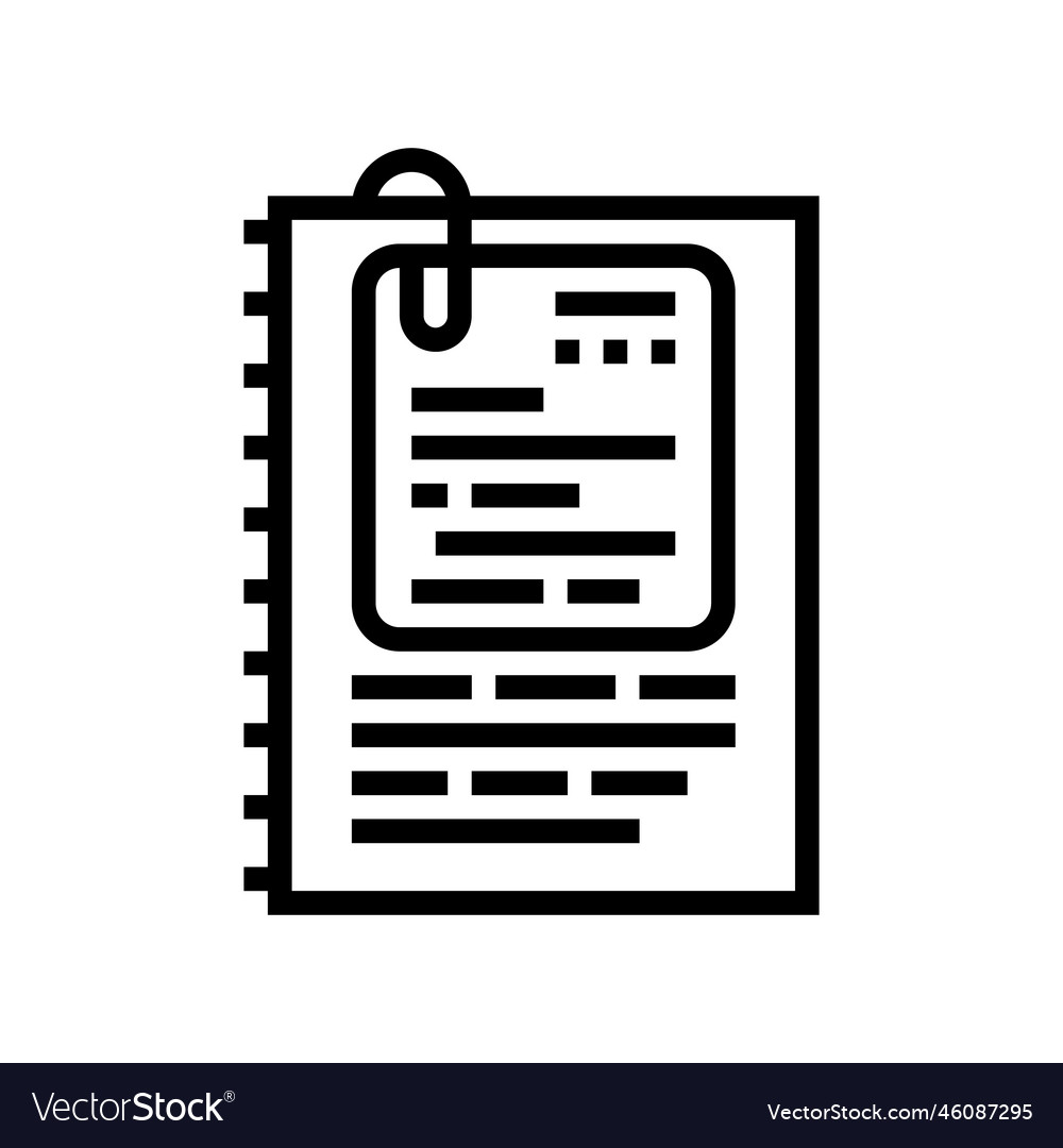 Note document paper line icon