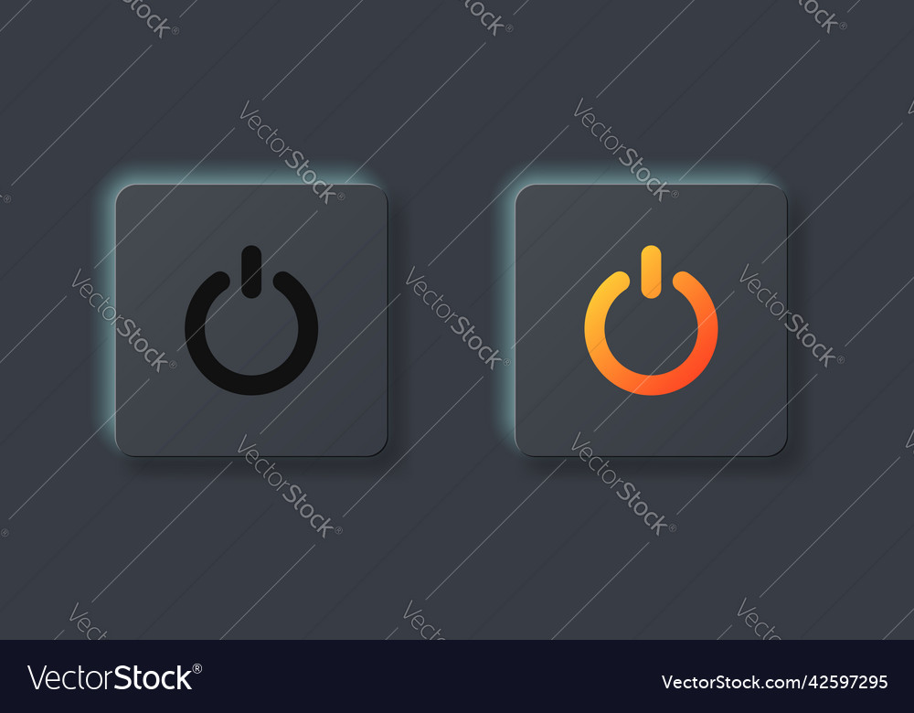 On And Off Buttons In Flat Style Toggle Switch Vector Image