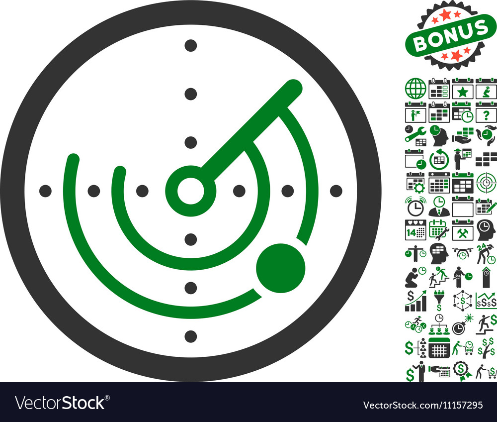 Radar Scan Icon with Bonus Time