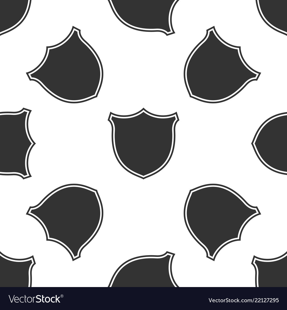 Shield isolated icon seamless pattern vector image Shield isolated icon seamless pattern