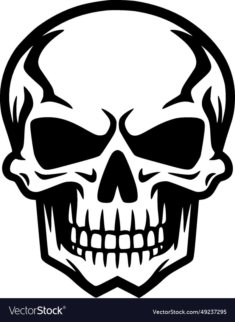 Skull - Minimalist And Flat Logo Royalty Free Vector Image