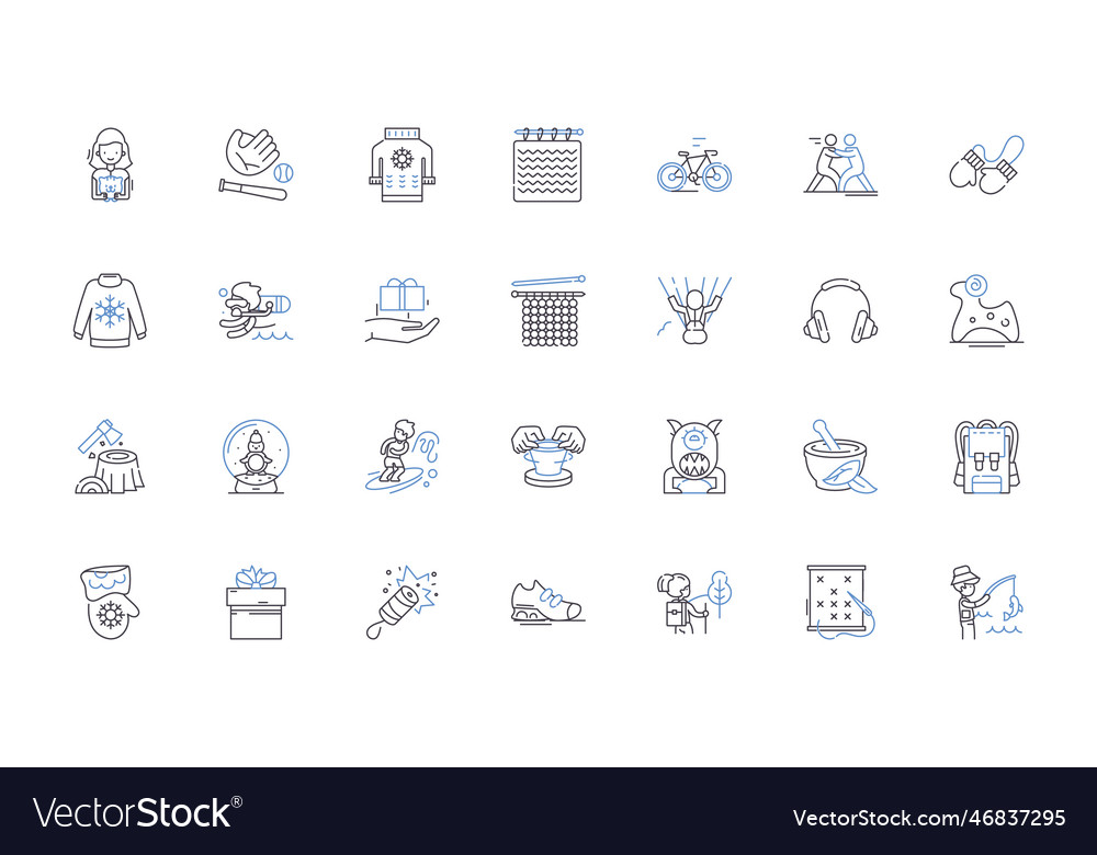 Tailor-made line icons collection customized Vector Image