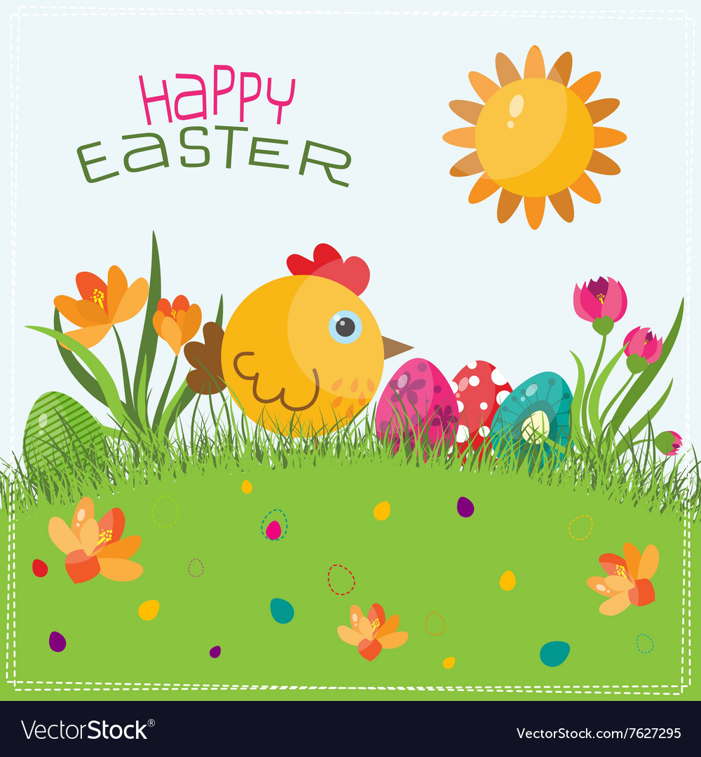 Template easter greeting card