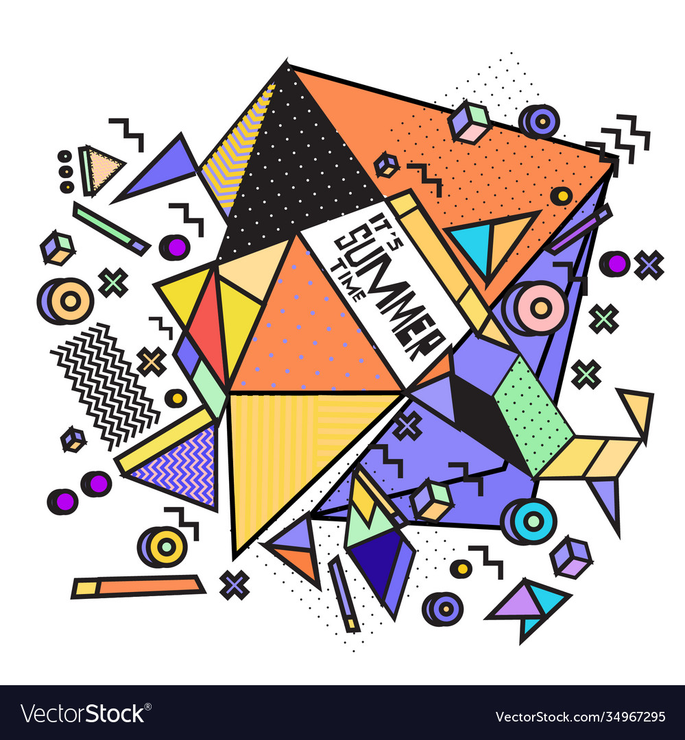 Triangle geometric forms for summer design event