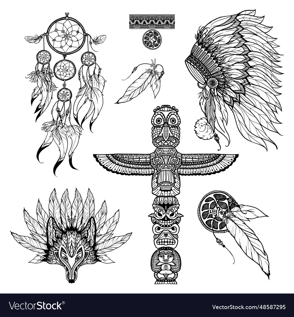 Tribal doodle set tribal doodle set Royalty Free Vector