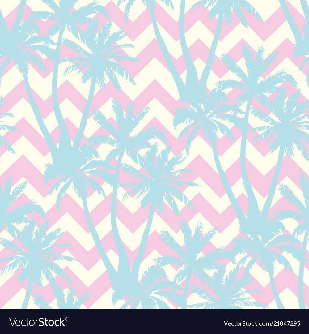 Tropical Palm Tree Seamless Pattern