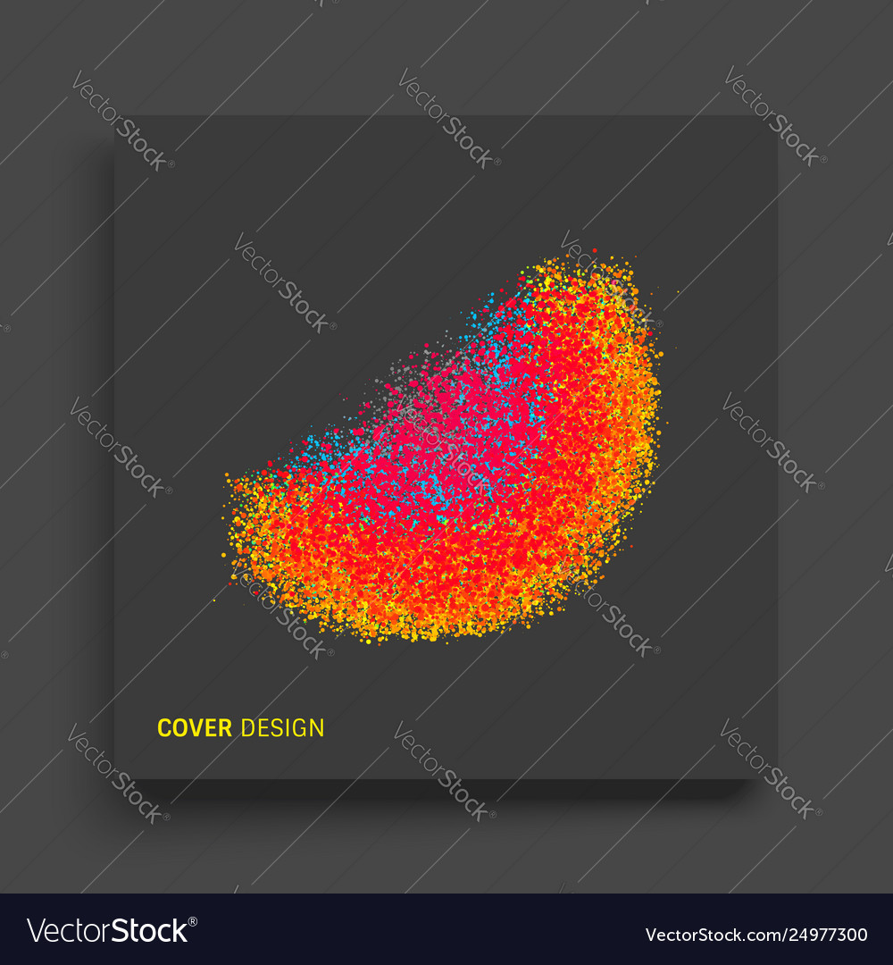 3d abstract half-round cover design template