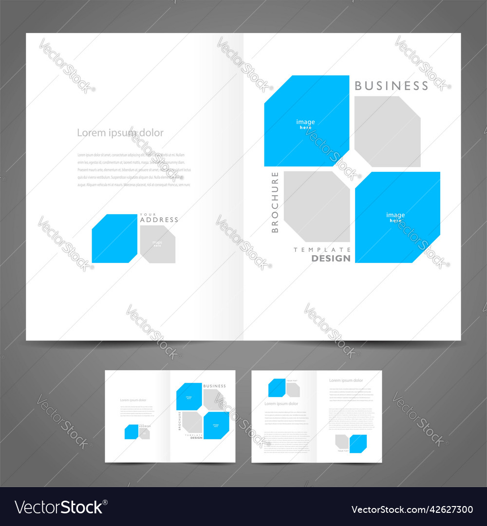 Brochure design booklet template geometric