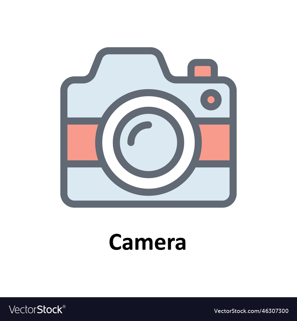 Camera fill outline icons simple stock i