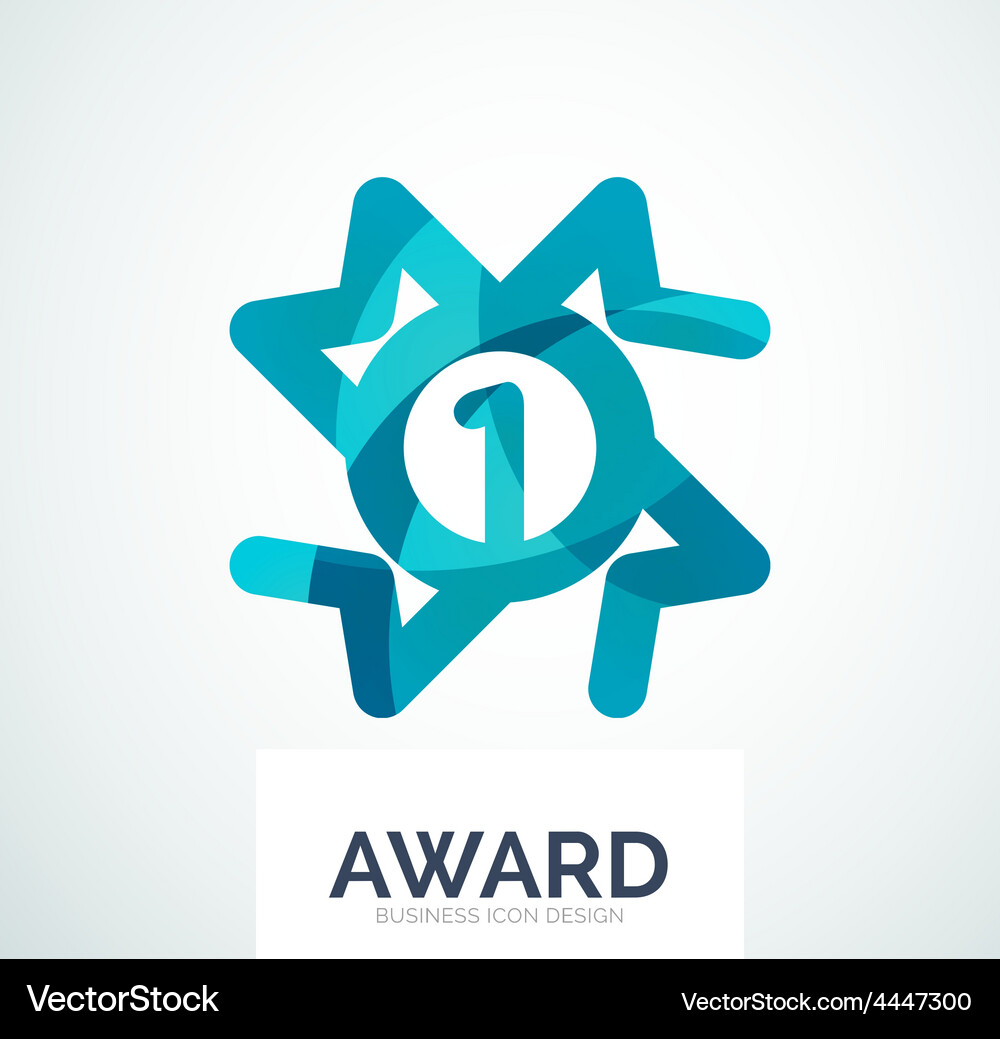 Colorful award business logo Royalty Free Vector Image