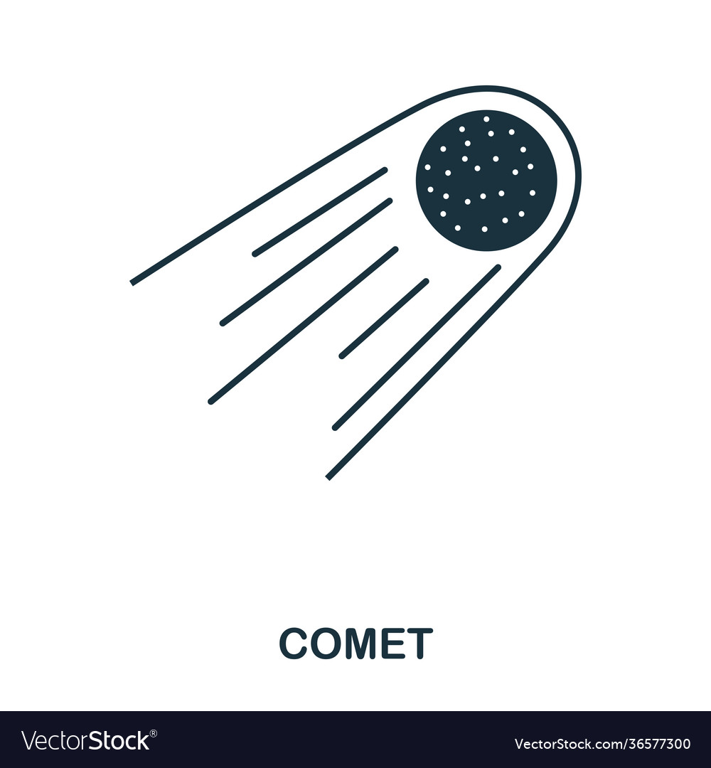 Comet icon flat style design ui