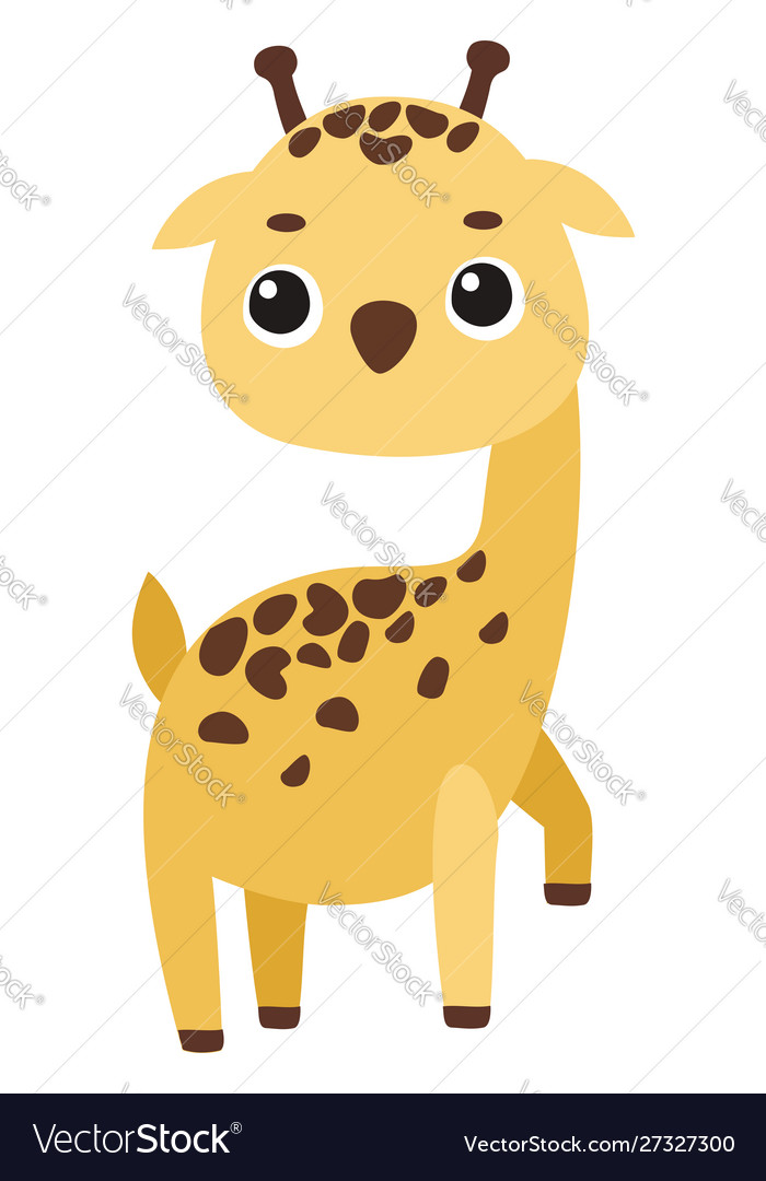 Süße Giraffe auf weißem Hintergrund