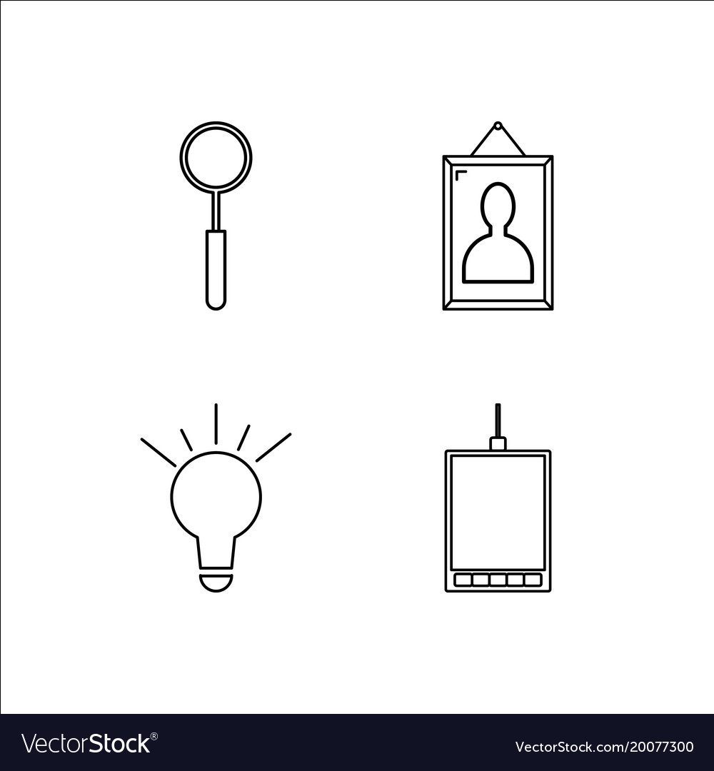 Design and studio simple linear icon setsimple