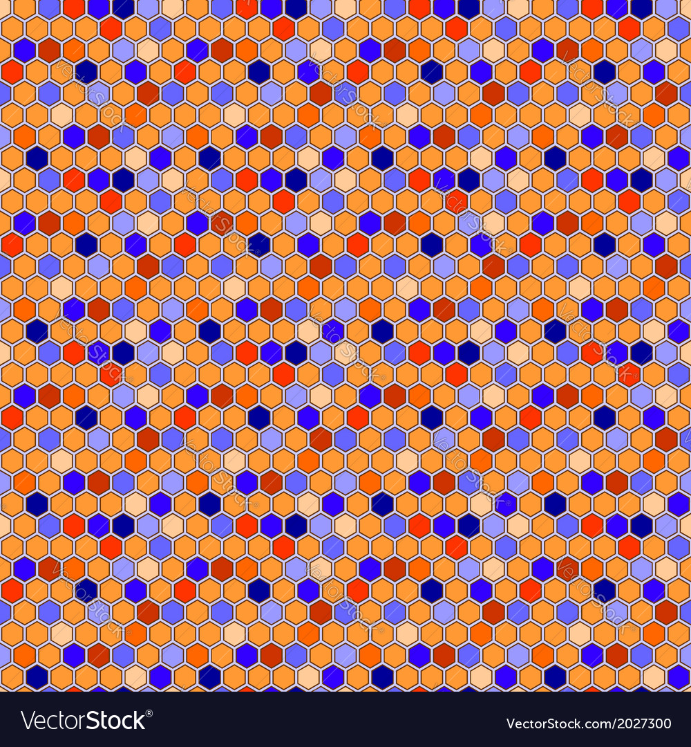 Design seamless colorful mosaic hexagon pattern