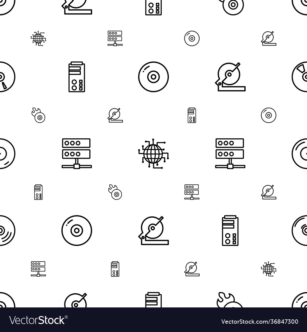 Disk icons pattern seamless white background