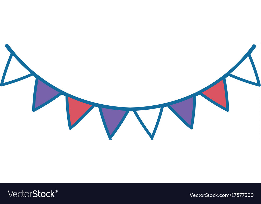 Garlands hanging party decoration Royalty Free Vector Image