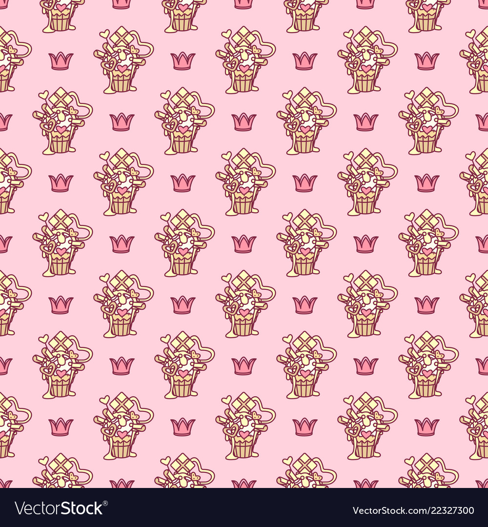 Girlish seamless pattern
