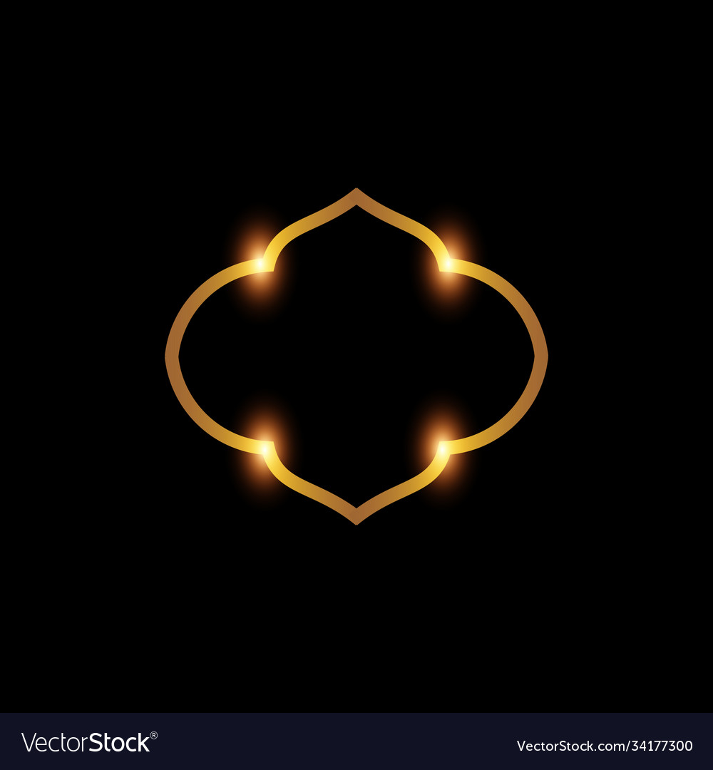Gold frame border design template