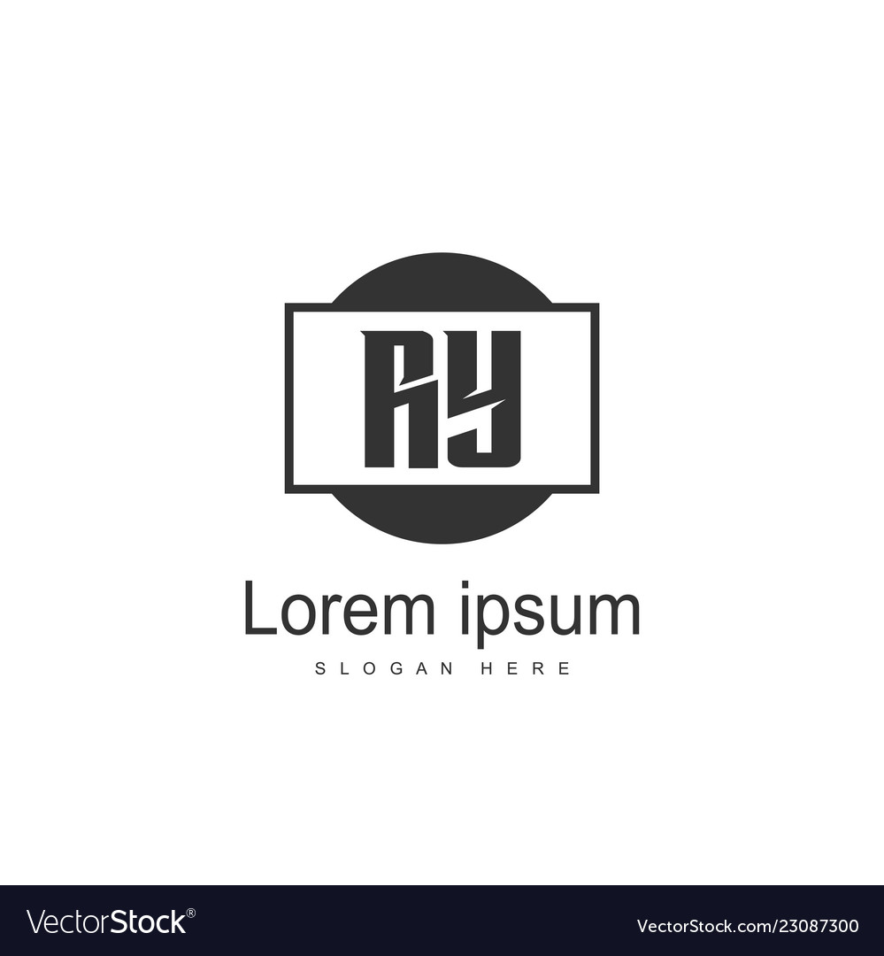 Initial ry logo Template minimalistischen Buchstaben