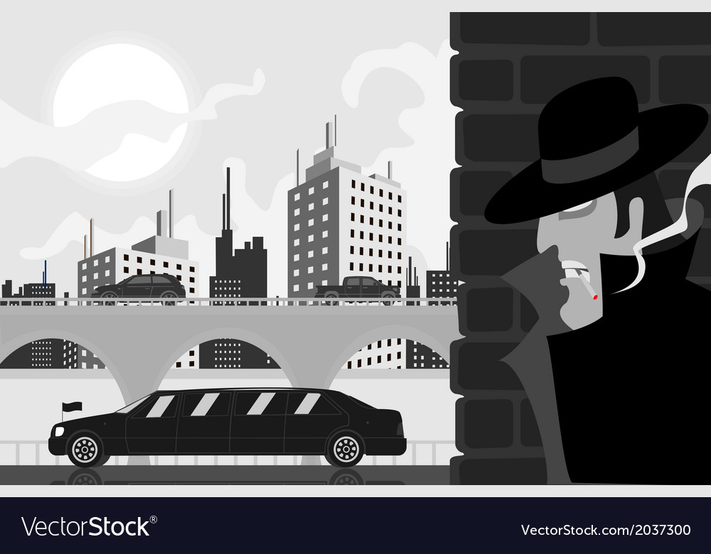 Killer and president Royalty Free Vector Image