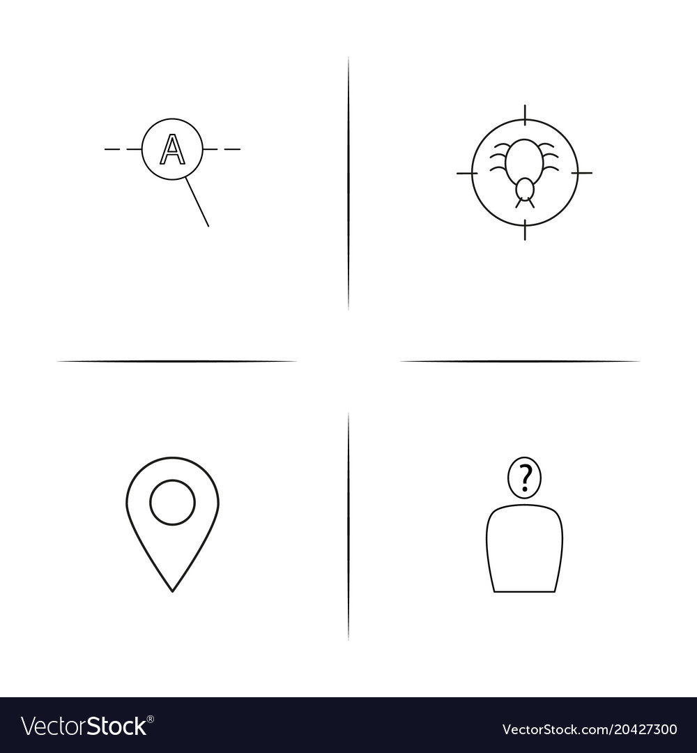 Maps and navigation simple linear icon setsimple