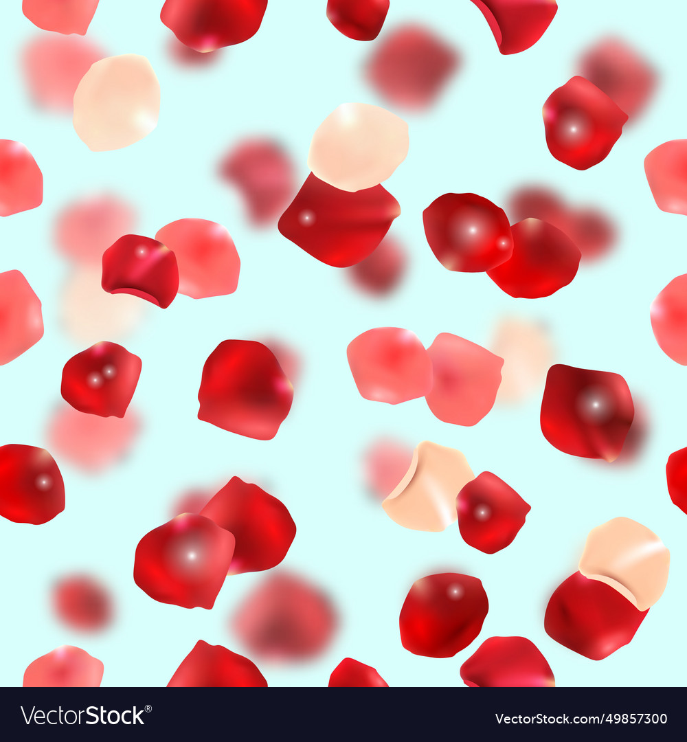 Rose petals seamless pattern background