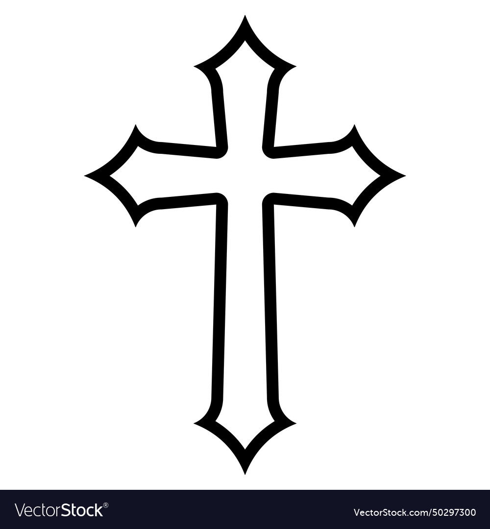 Sign christianity cross christian religion Vector Image