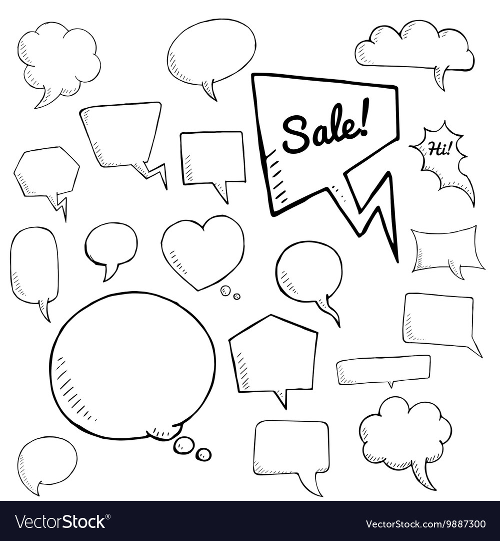 Speech Bubbles Doodle Group