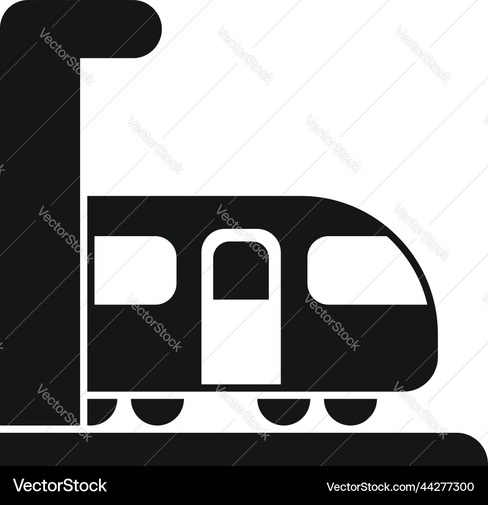Train conductor icon simple city waiting Vector Image