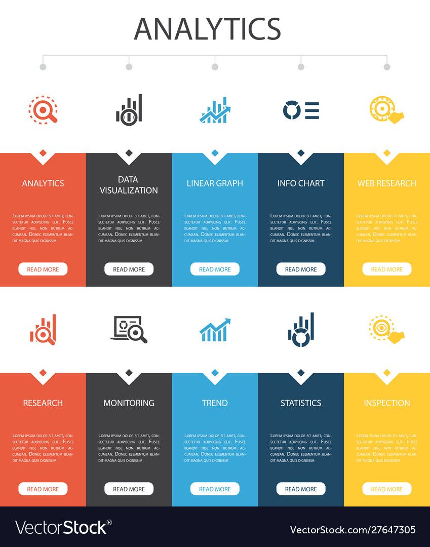 Analytics infographic 10 option ui designlinear