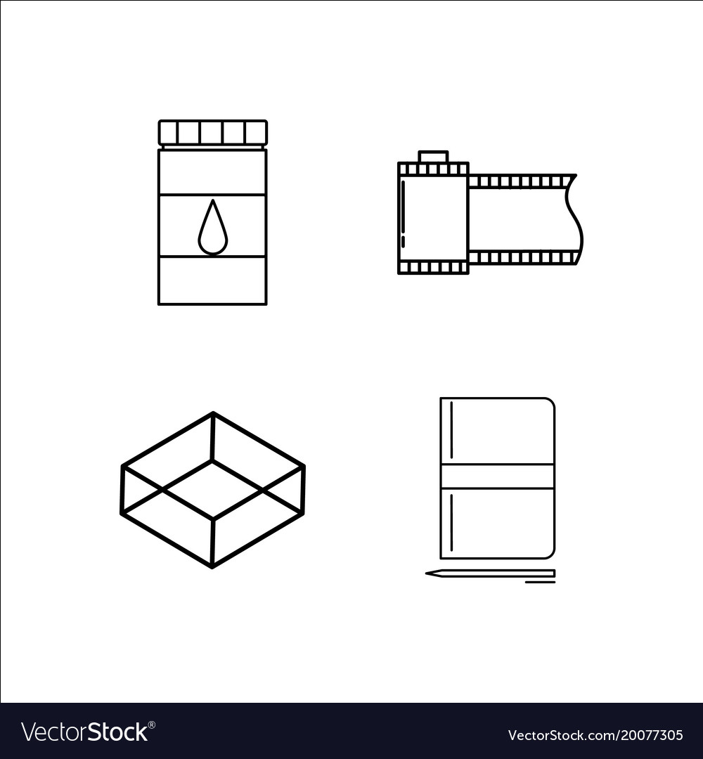 Design and studio simple linear icon setsimple