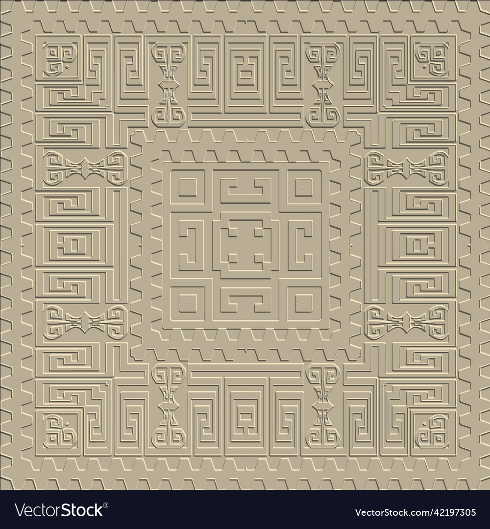 Embossed relief 3d seamless pattern modern emboss Vector Image Embossed relief 3d seamless pattern modern emboss