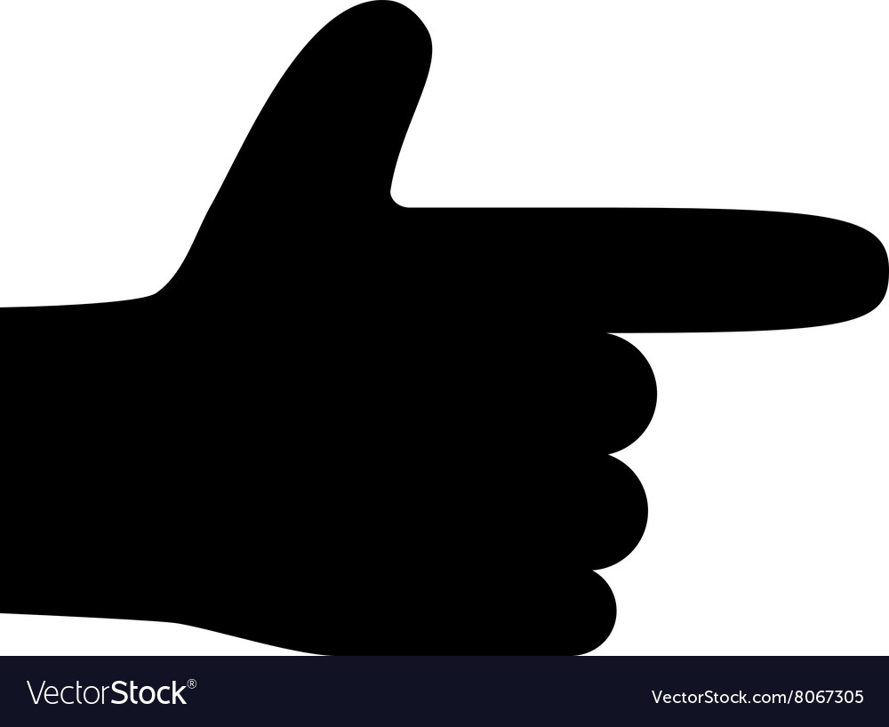 Hand pointer right flat icon