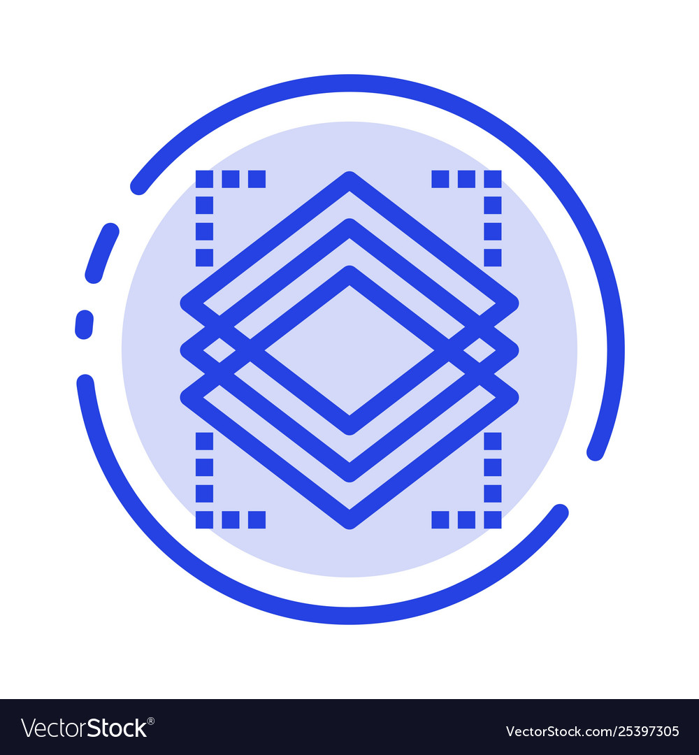 Layers object layer server blue dotted line