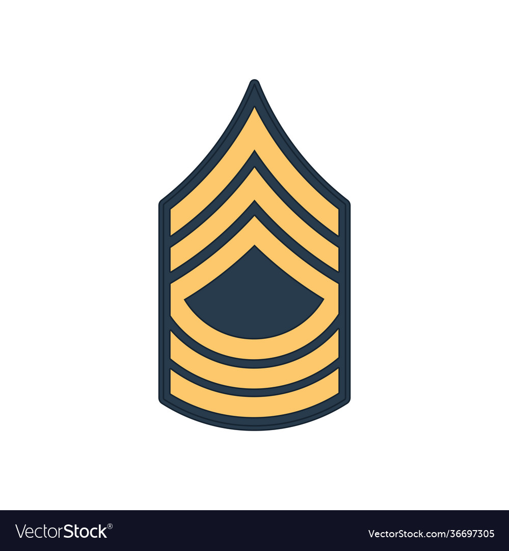 Master sergeant msg soldier military rank insignia vector image Master sergeant msg soldier military rank insignia