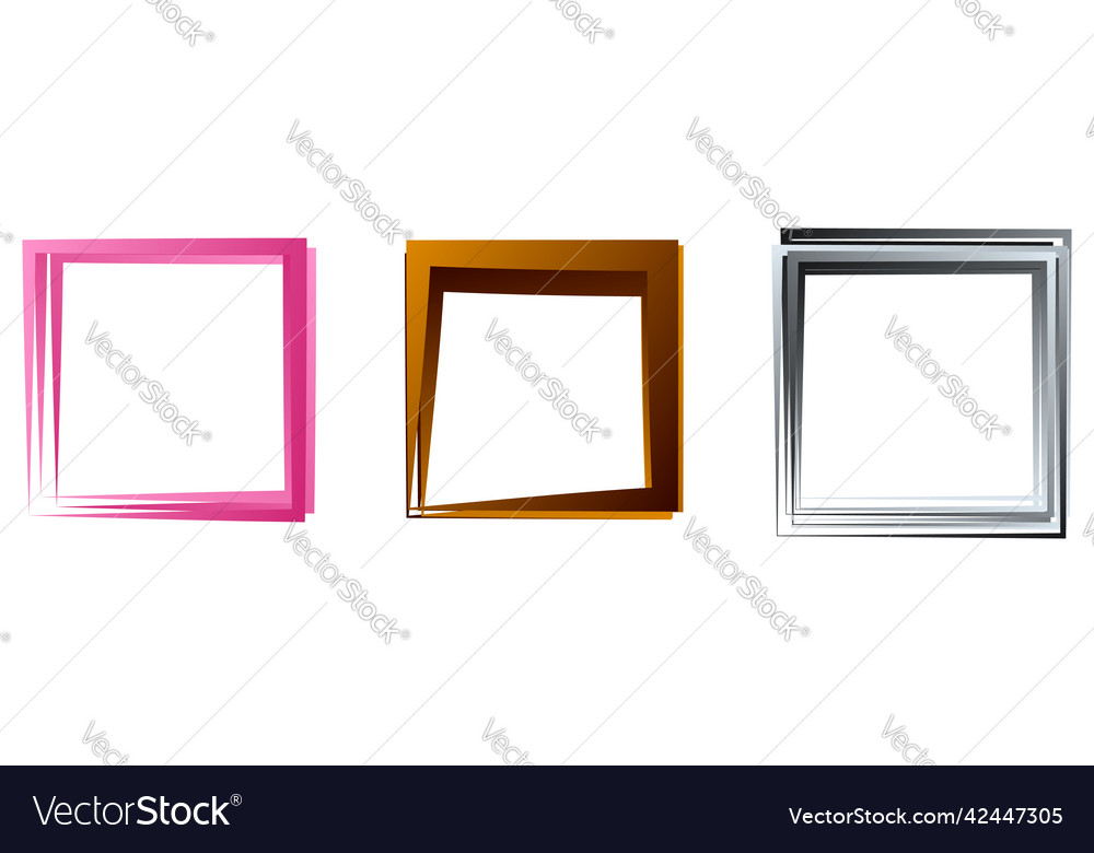 Random quadratische Kontur Rahmen Randelement