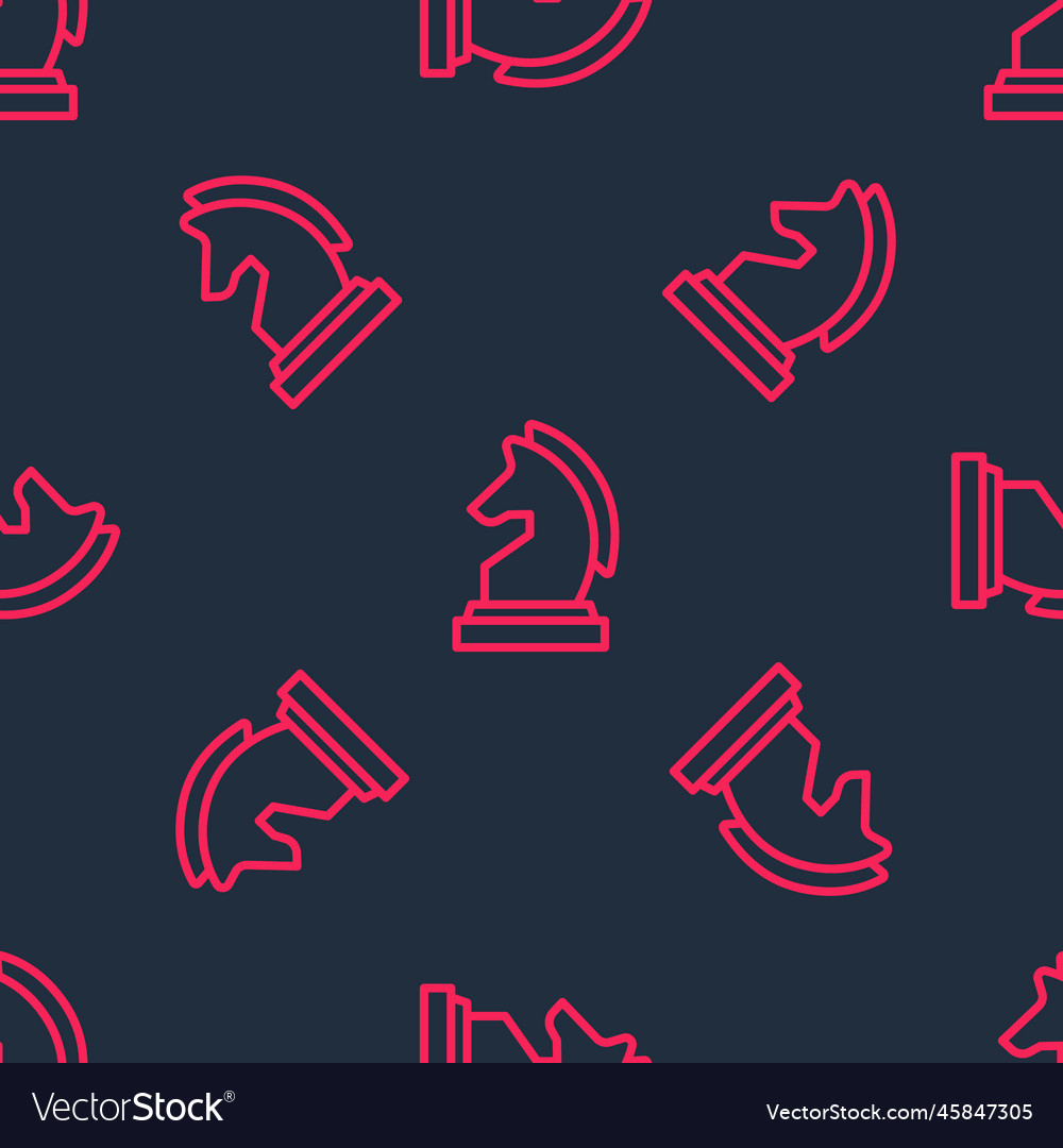 Red Line Chess Pattern