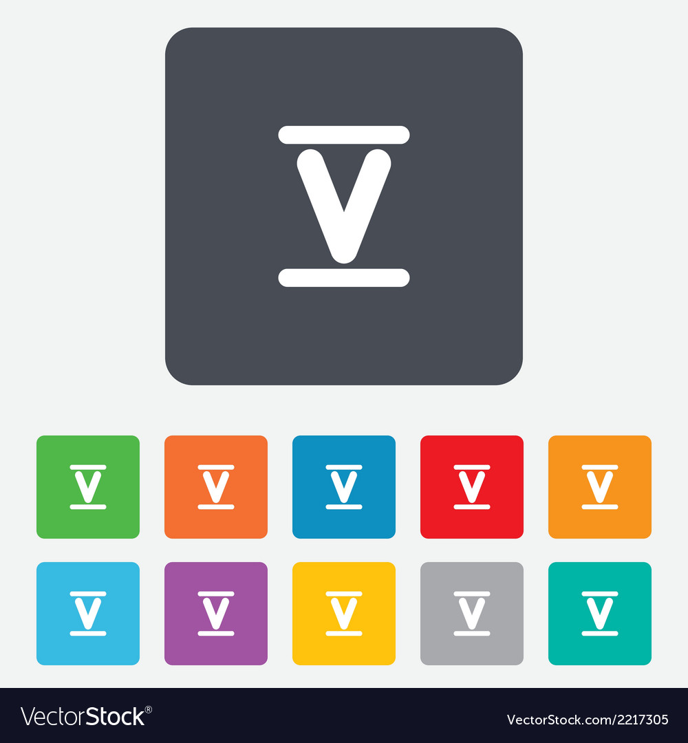 Roman numeral five icon number sign