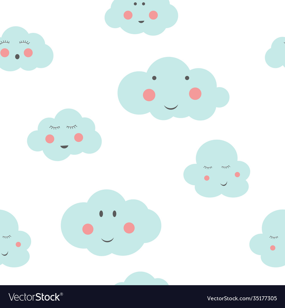 Seamless pattern background with cute little