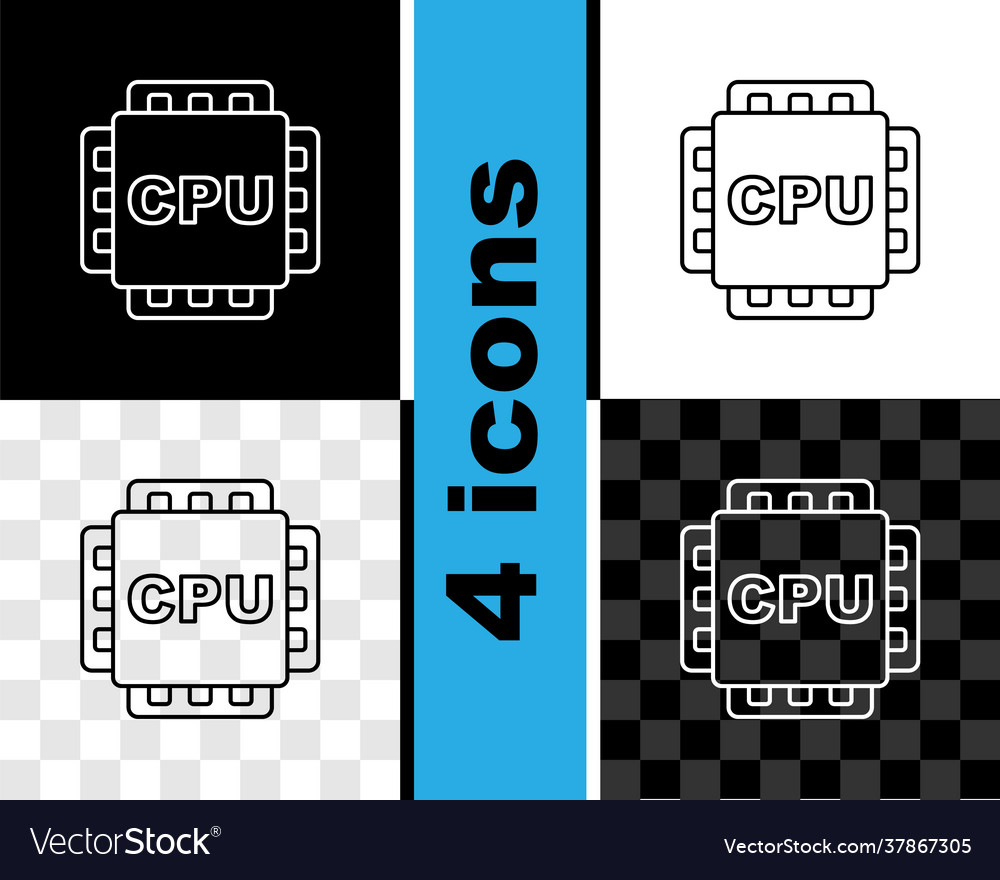 Set line computer processor with microcircuits cpu