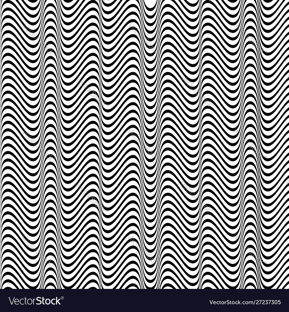 Waving wavy zigzag lines irregular parallel