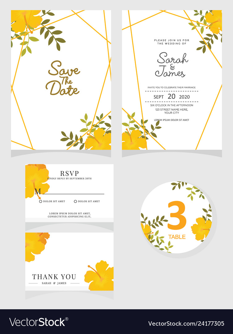 Wedding invitation card template