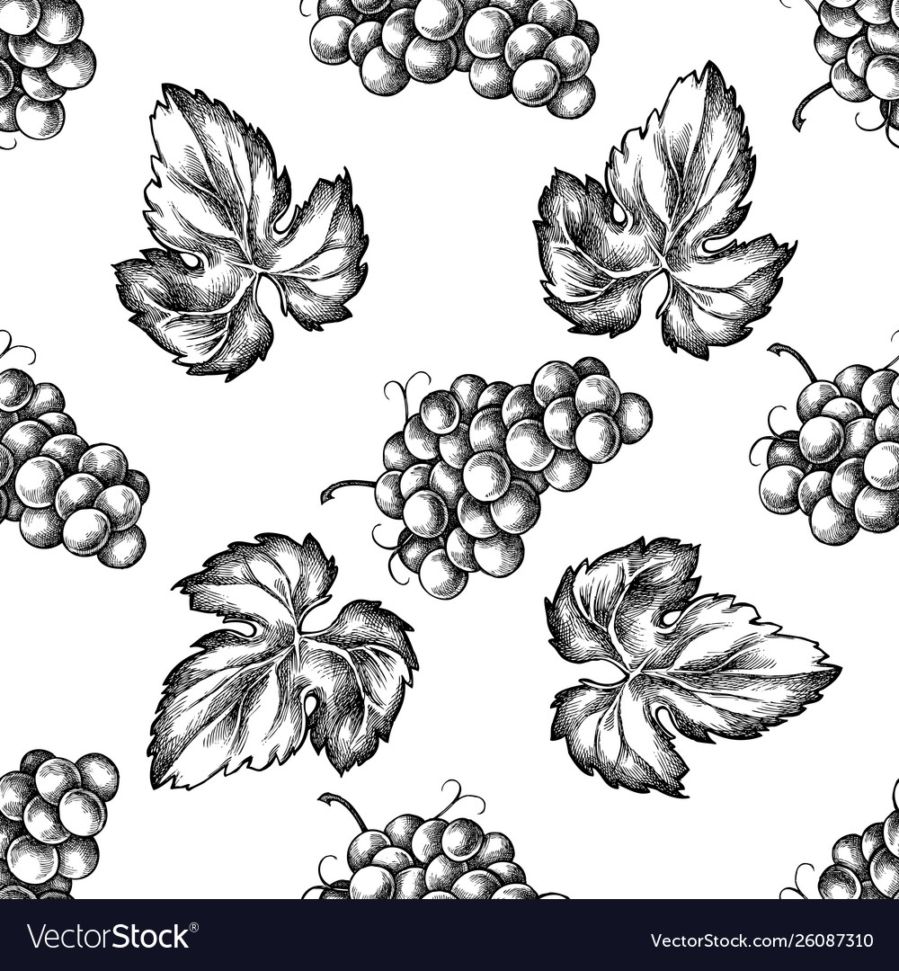 Black and White Grape Pattern