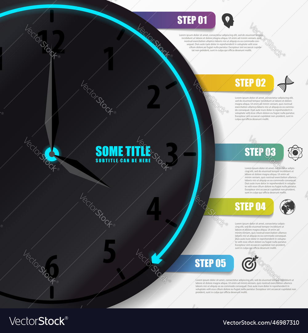 Business Concept Uhr Infografik