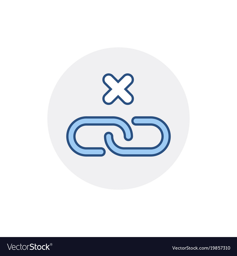 Cancel hyperlink internet link web x icon