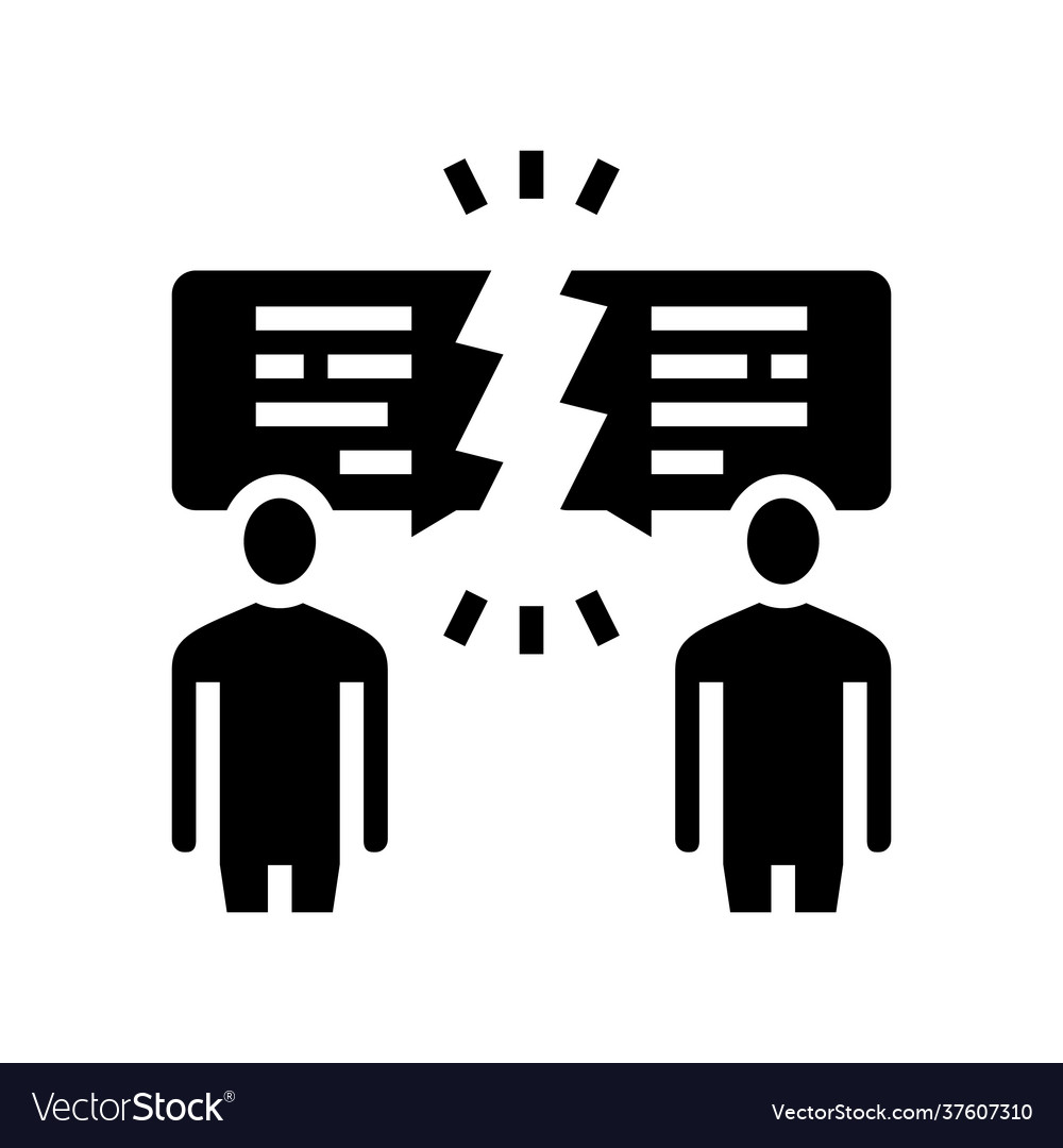 different-opinions-glyph-icon-royalty-free-vector-image